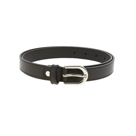 9428- Women Genuine Italian Leather Belt Luna, Made In France- Black, 110 main image 4